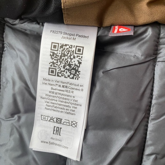 Fjallraven Mens Skogso Padded Jacket Small Dark Oak - Picture 10 of 14